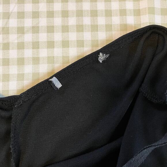 Black ruffle drop waist backless dress with halter cowl top, whimsigoth fairy - Picture 7 of 7